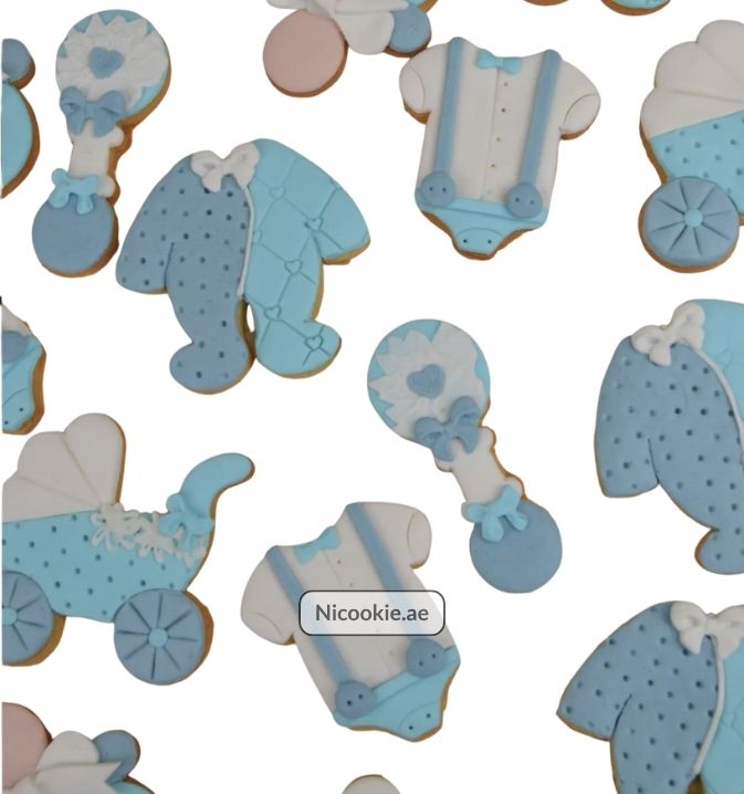 Baby Blue Celebration Cookies