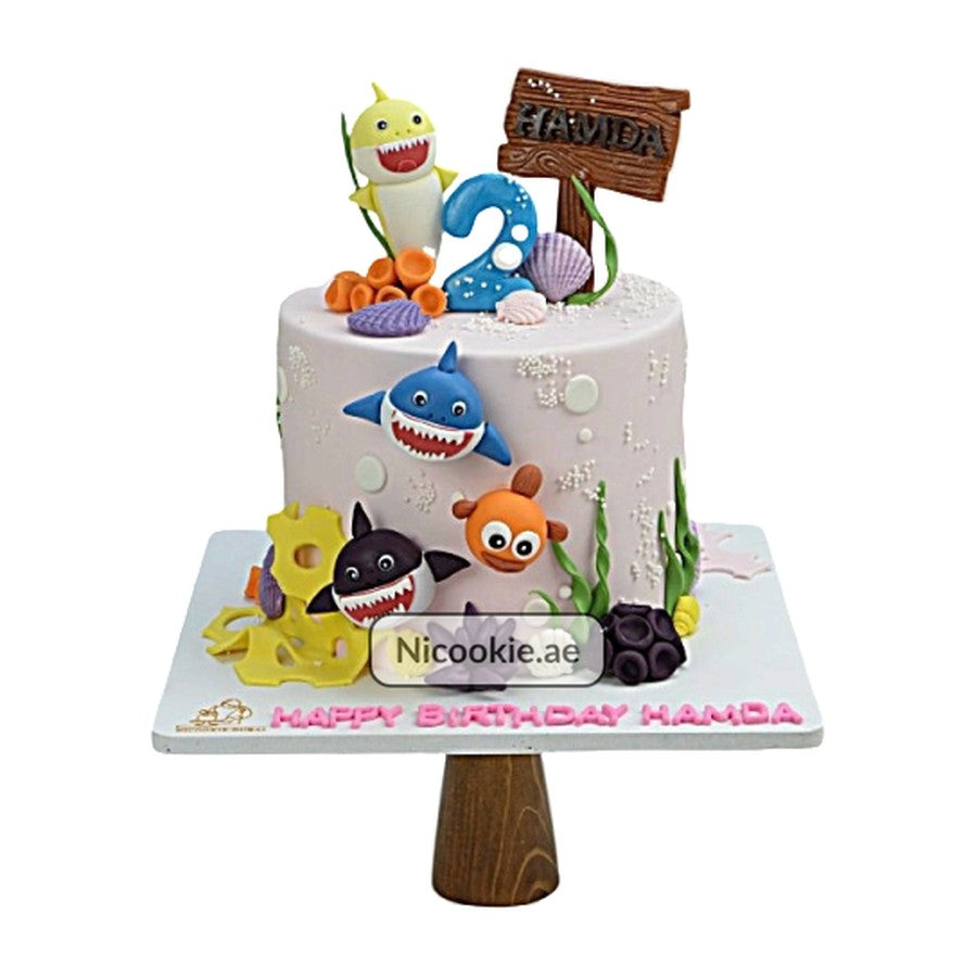 Baby Shark Theme Cake