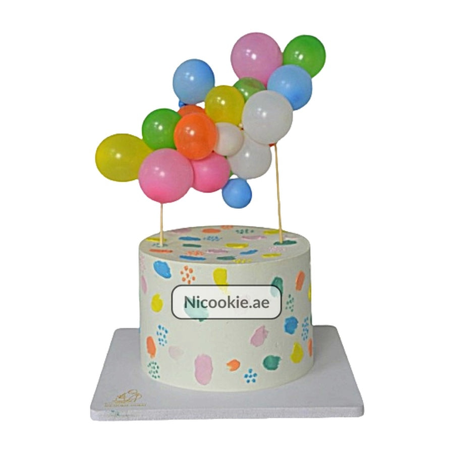 Balloon Brushstroke Cake