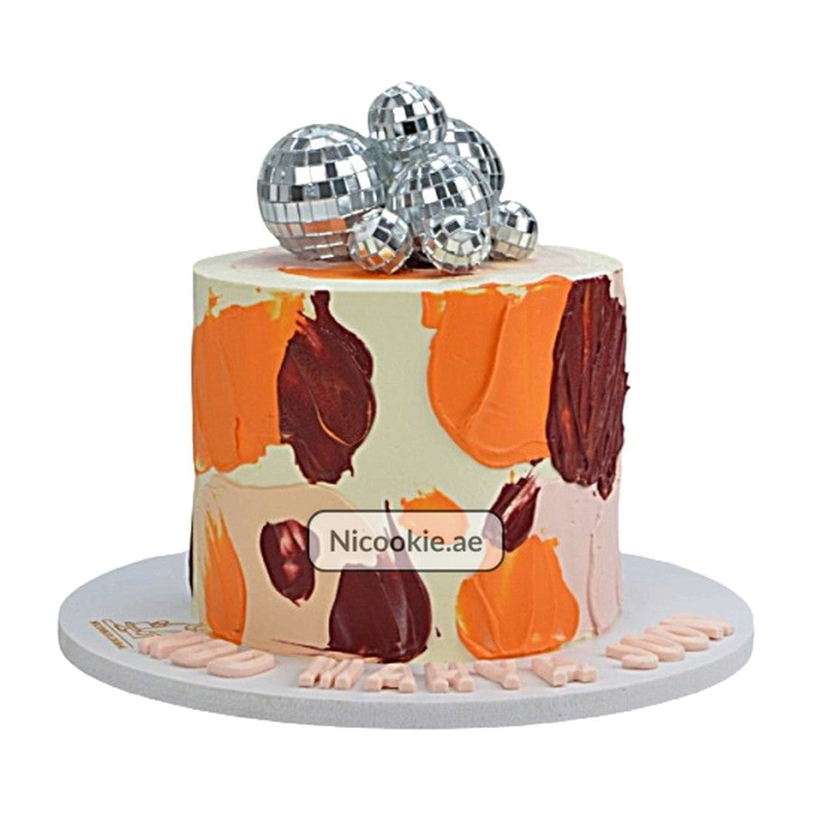 Disco Ball Art Cake
