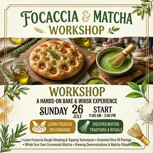 Focaccia & Matcha Workshop: A Hands-On Bake & Brew Experience