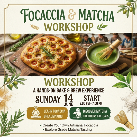Focaccia & Matcha Workshop: A Hands-On Bake & Brew Experience