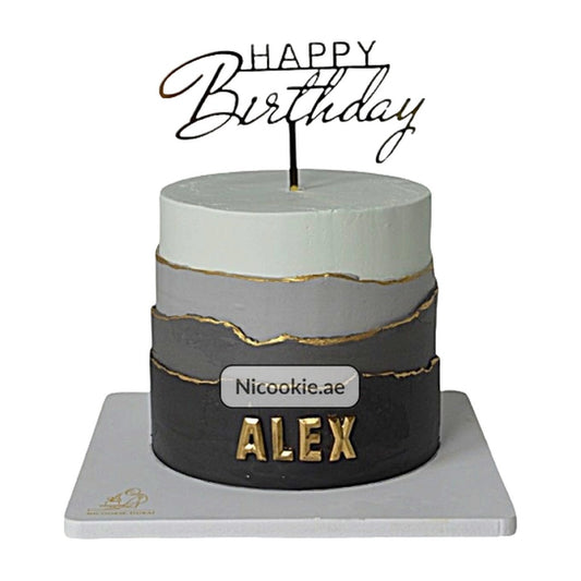 Monochrome Luxe Mens Cake