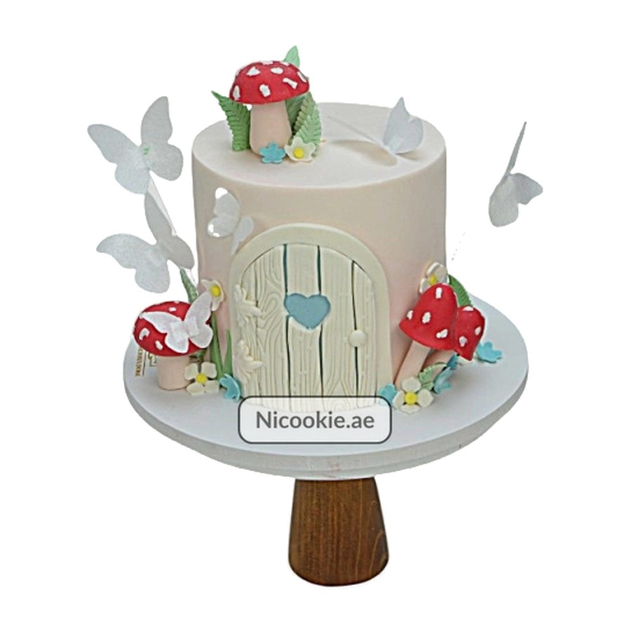 Mushroom Fairy Garden Cake