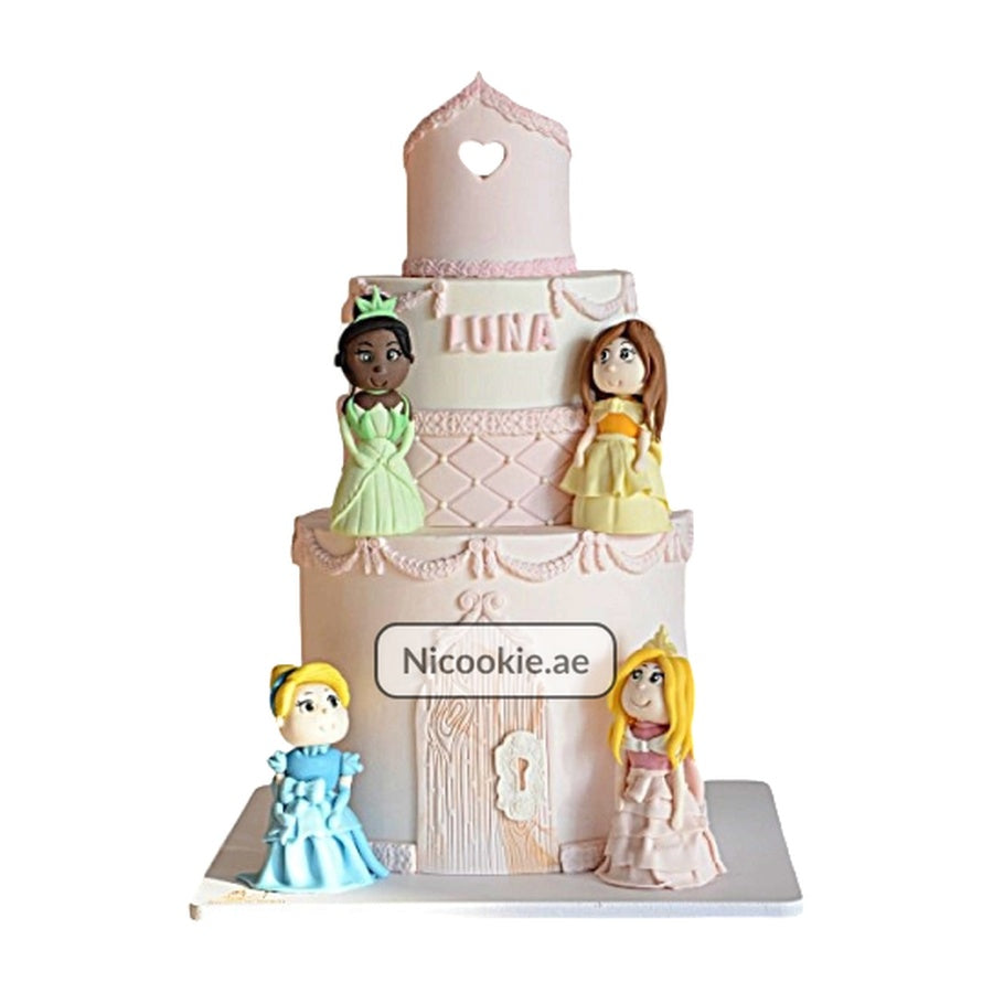 Pink Princess Castle Cake
