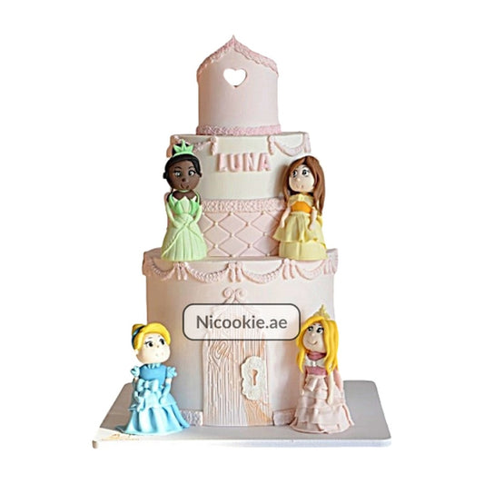 Pink Princess Castle Cake