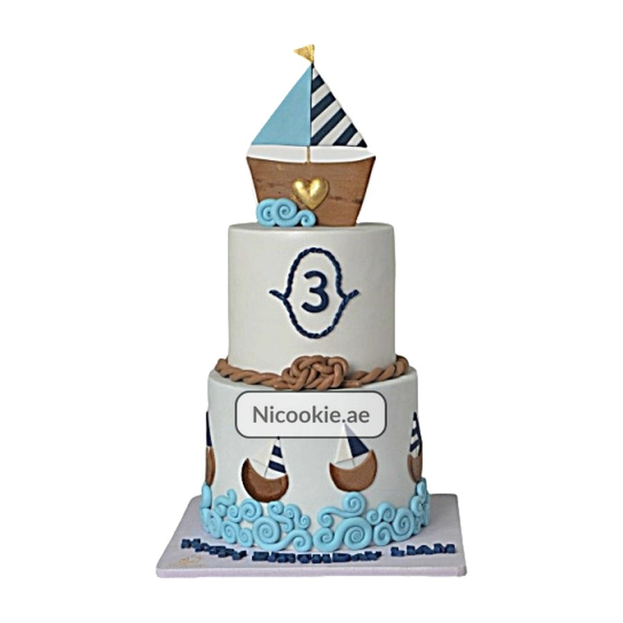 Sailboat Nautical Cake