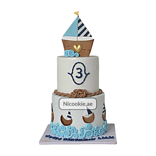 Sailboat Nautical Cake