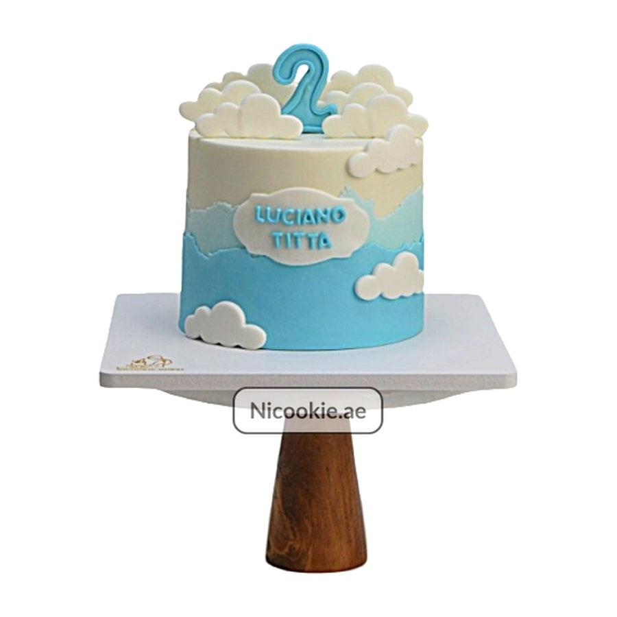 Sky themed birthday cake