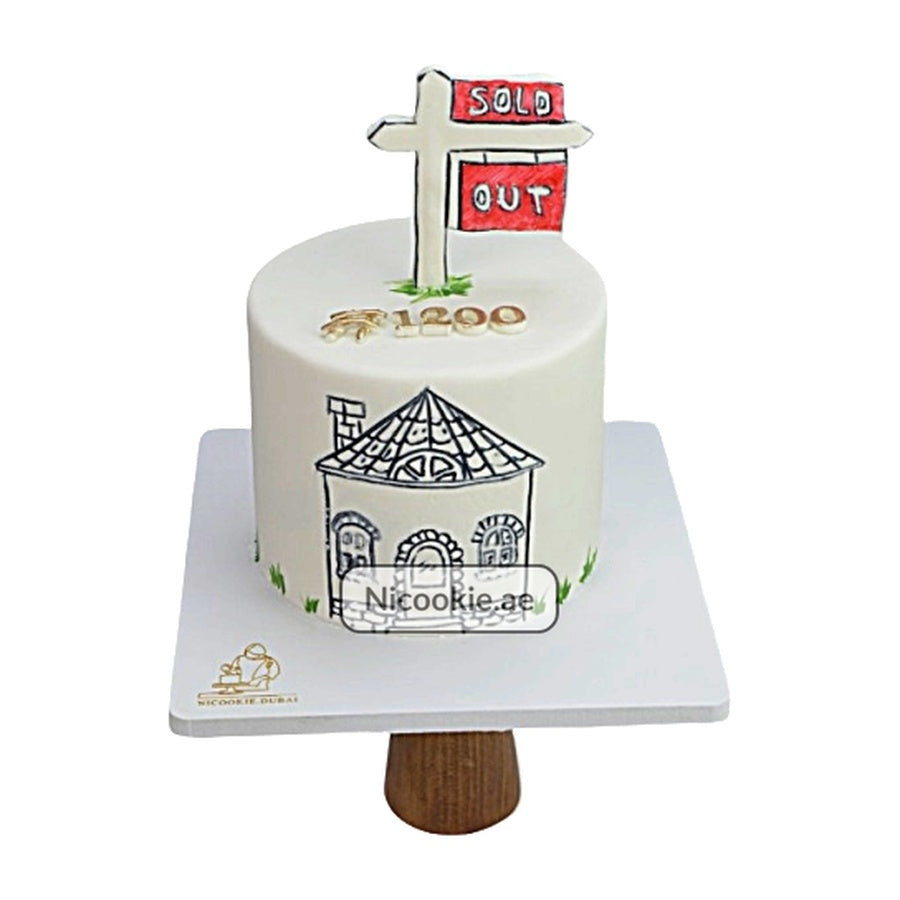 Sold Works Cake Sold House Celebration Cake | Real Estate Closing Gift – Nicookie