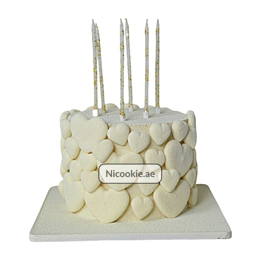 White Heart Velvet Cake